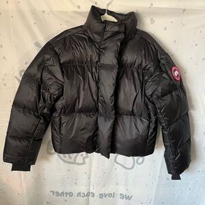 Canada Goose Black Short Stand Collar Down Jacket